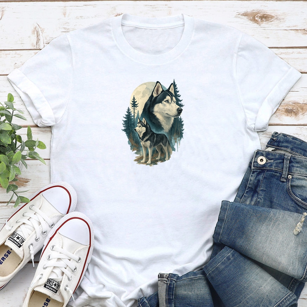 Inspirational Dog - Husky Standard Tee White