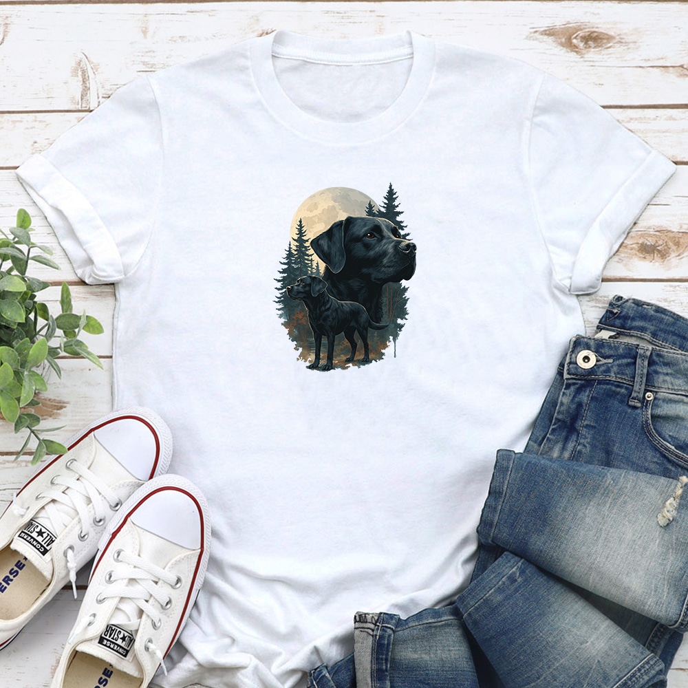 Inspirational Dog - Black Lab Standard Tee White