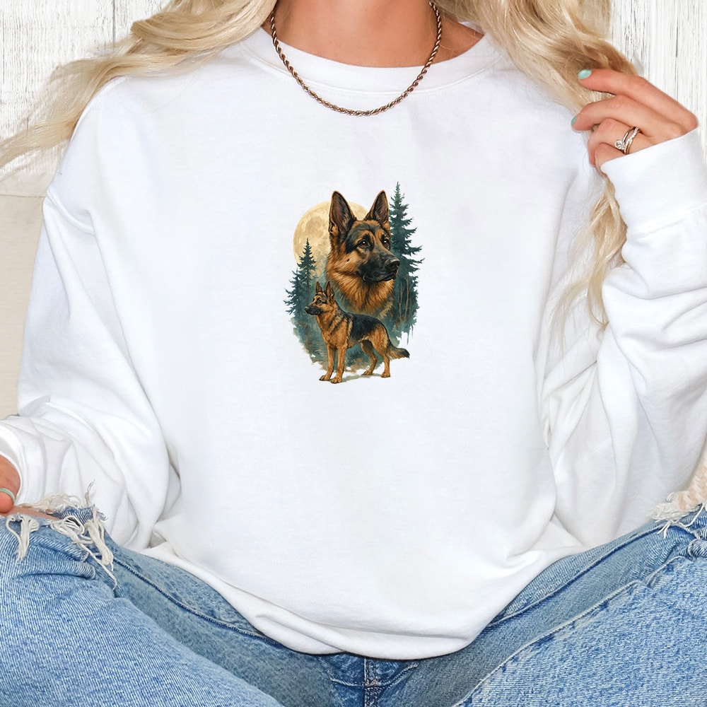 Comfort Colors Inspirational Dog - German Shepherd Premium  Sweatshirt - White