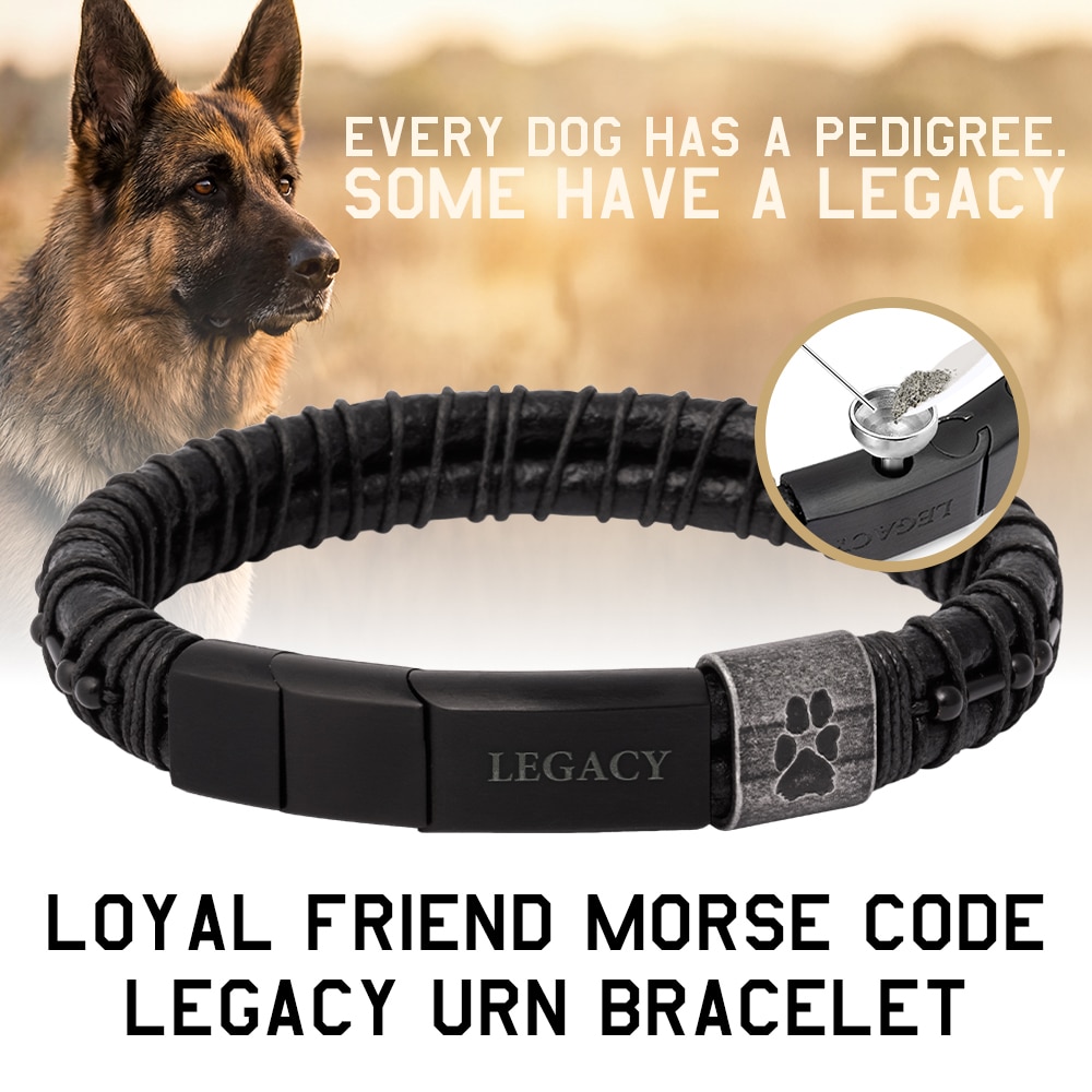 Loyal Friend Morse Code Legacy Urn Bracelet: Helps Pair Veterans With A Service Dog Or Shelter Dog