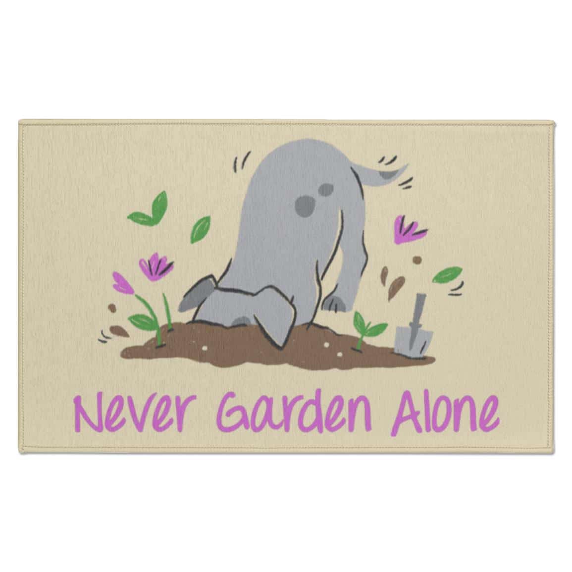 Never Garden Alone Indoor Doormat