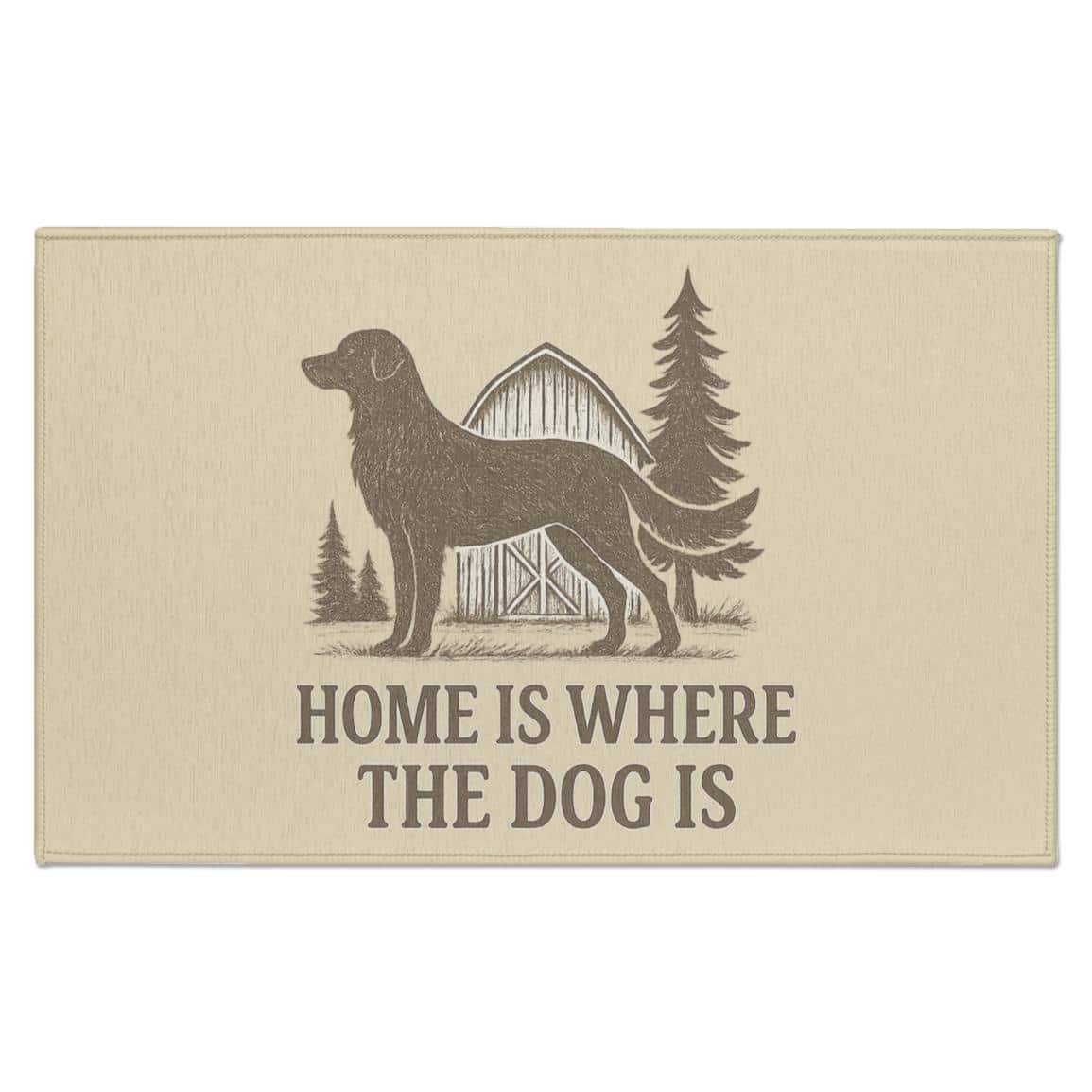 Home Is Where The Dog Is Indoor Doormat