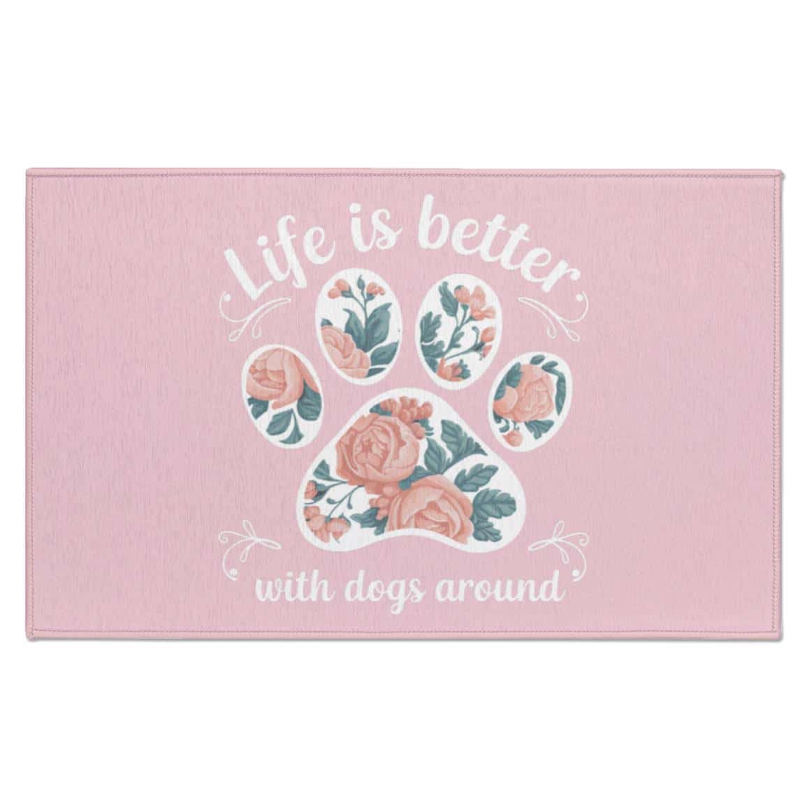 Life Is Better With Dogs Indoor Doormat