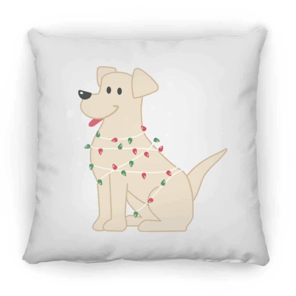 Holiday Doggie Square Pillow