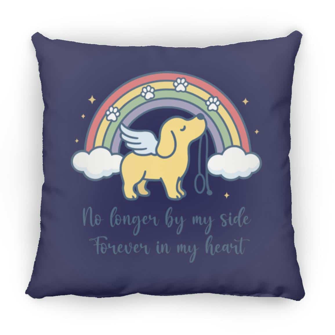 No Longer By My Side Forever In My Heart Square Pillow