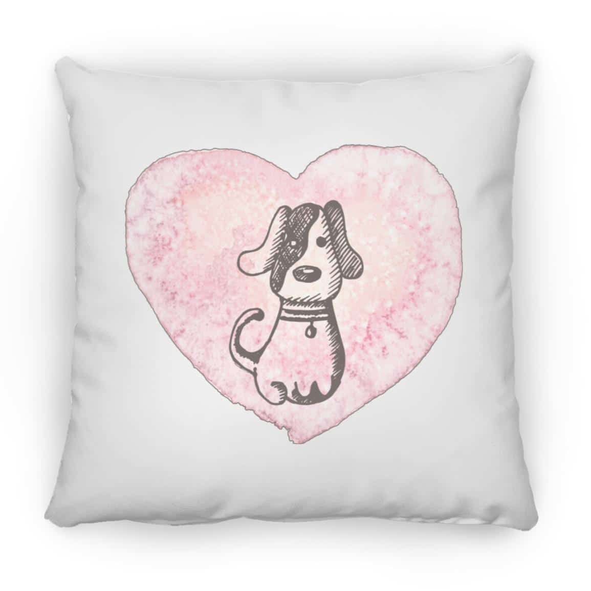 I Heart My Dog Square Pillow