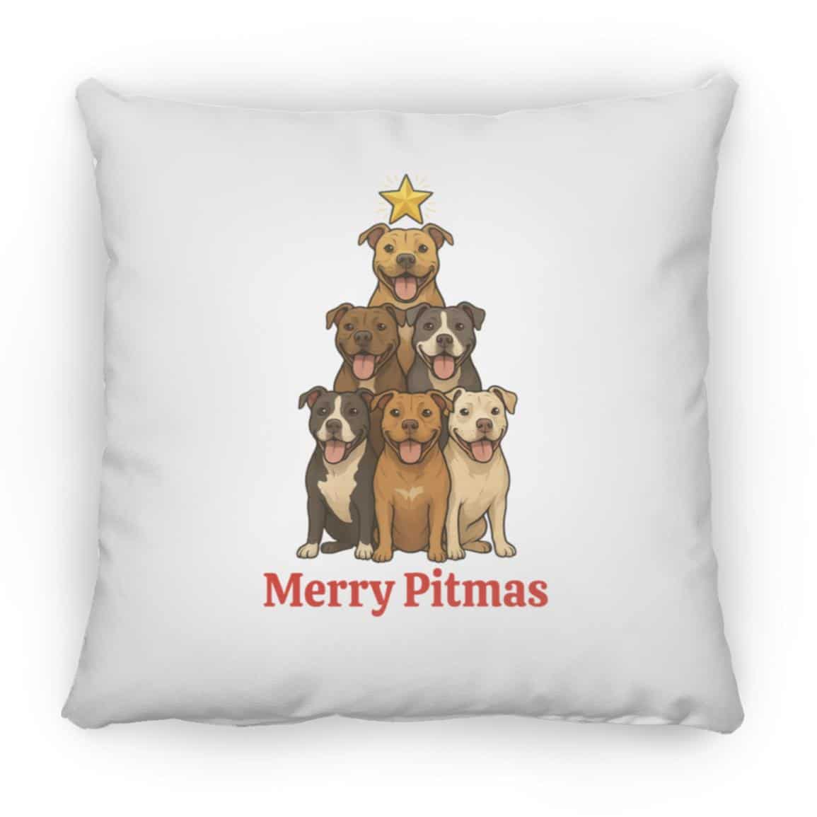 Merry Pitmas Square Pillow