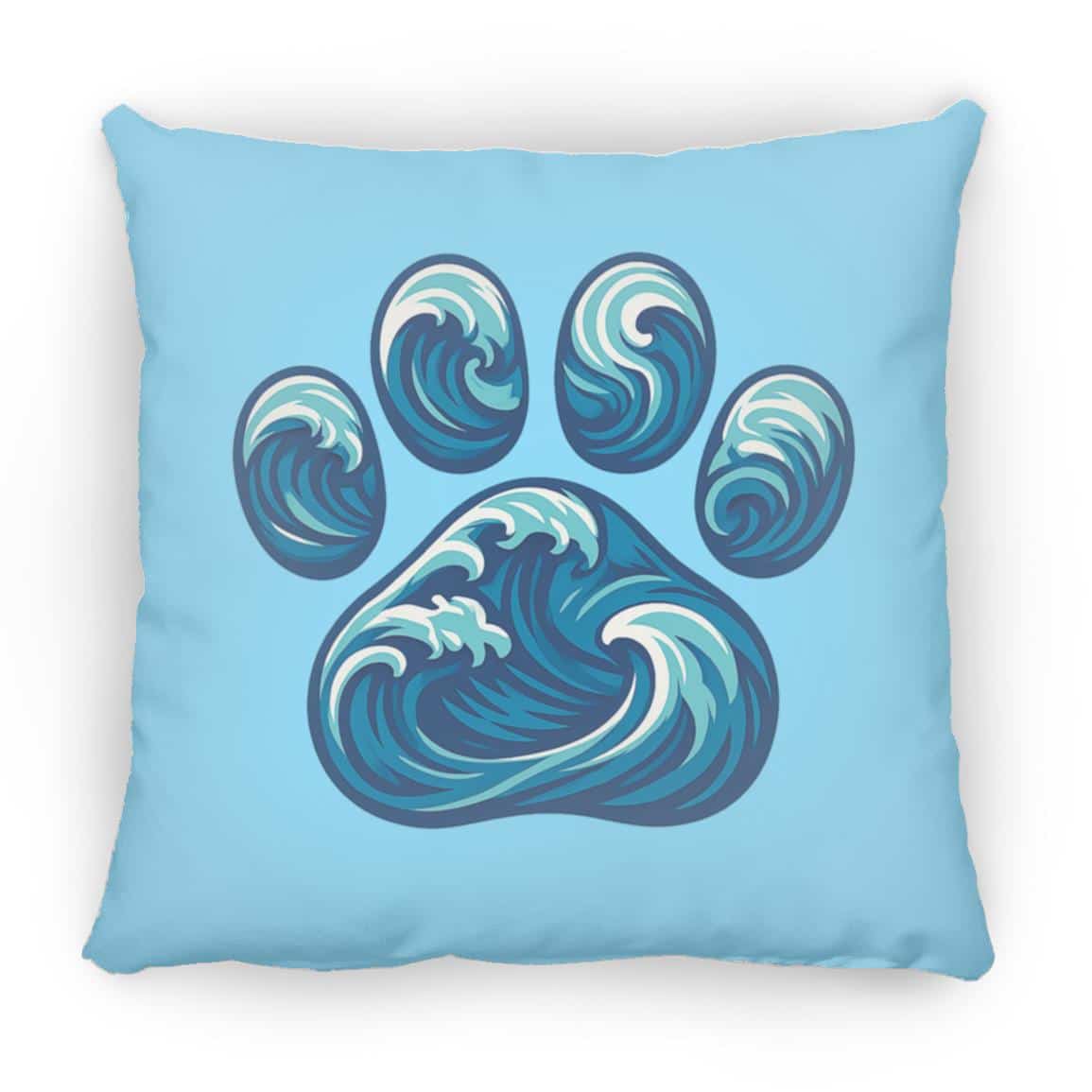 Paw Wave Square Pillow