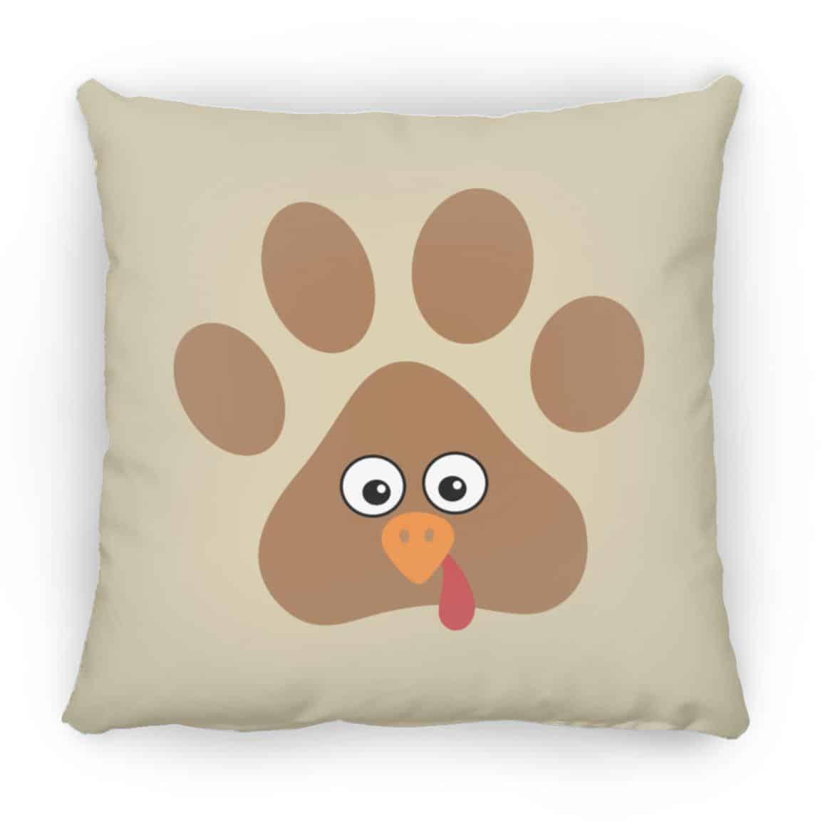 Turkey Paw Square Pillow