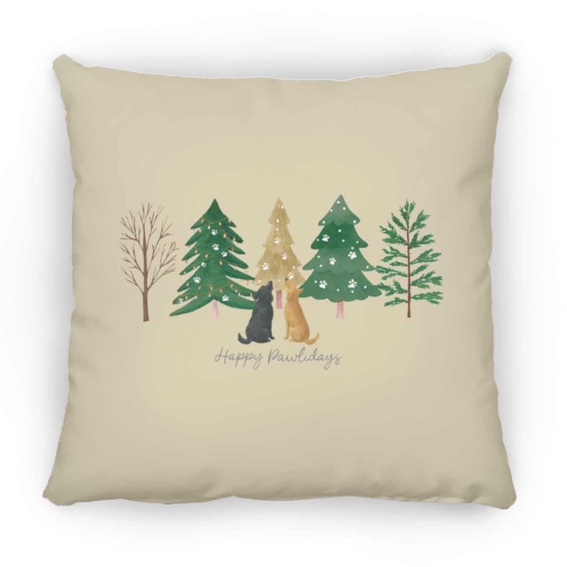 Happy Pawlidays Square Pillow