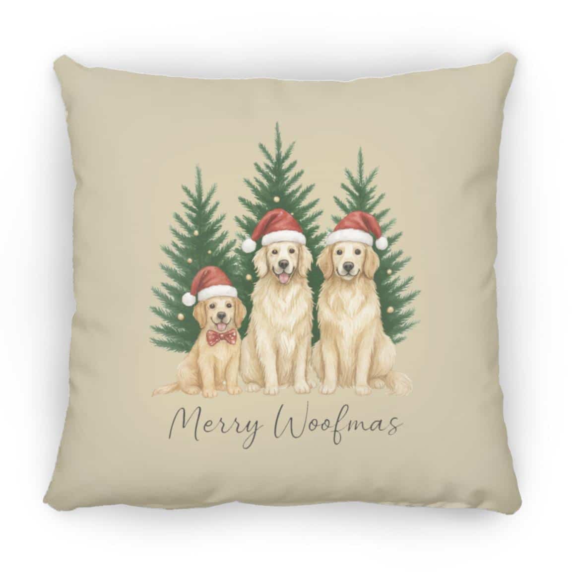 Merry Woofmas Square Pillow