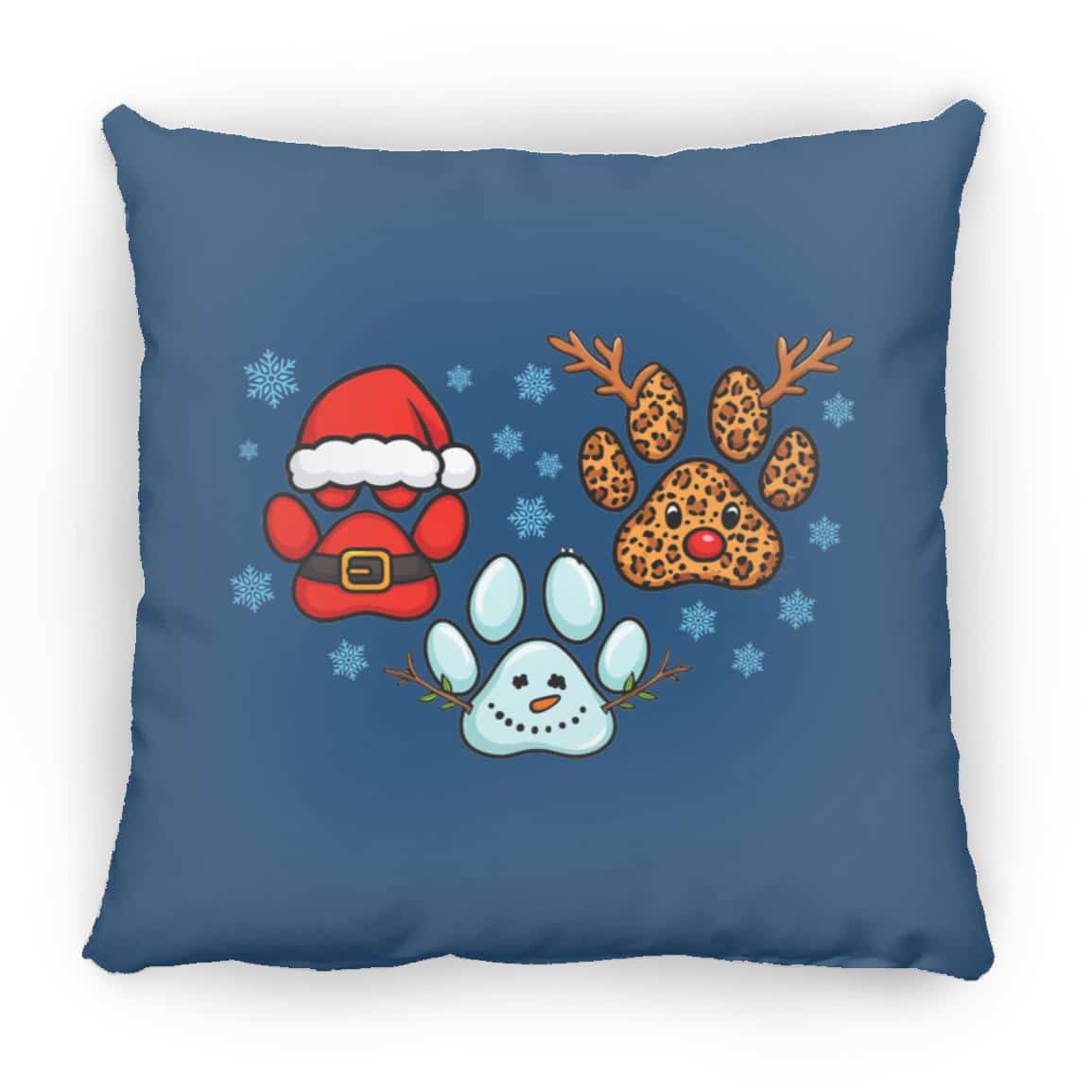 Fun Holiday Paws Square Pillow