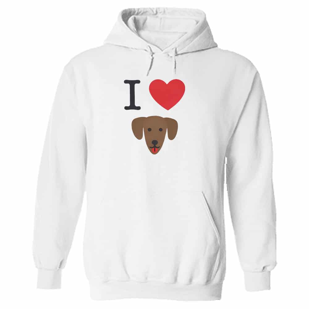 I Heart My Pup 4 Hoodie White