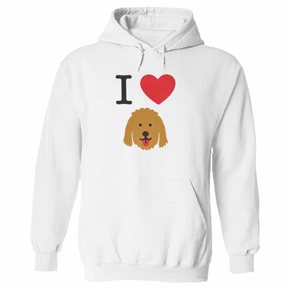 I Heart My Pup 2 Hoodie White