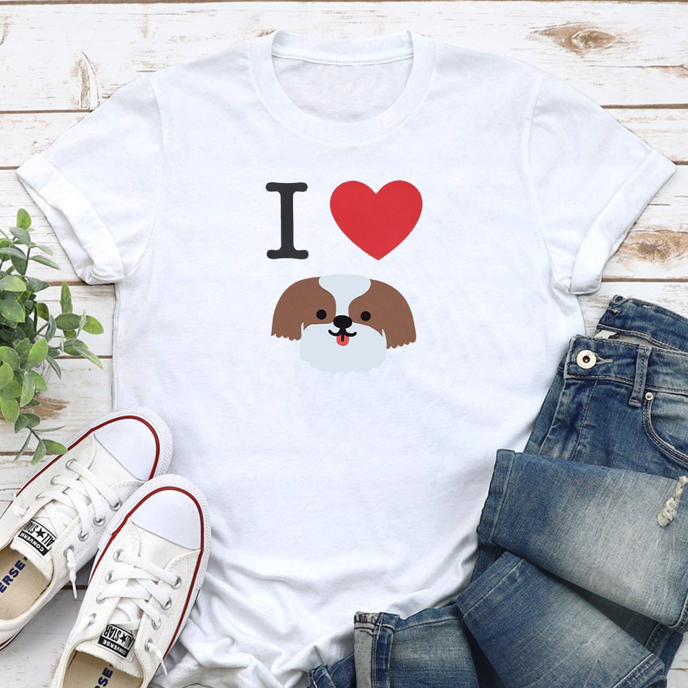I Heart My Pup 1 Standard Tee White