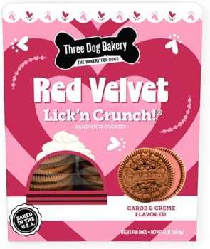 Three Dog Bakery Red Velvet Valentine's Day Lick'n Crunch 