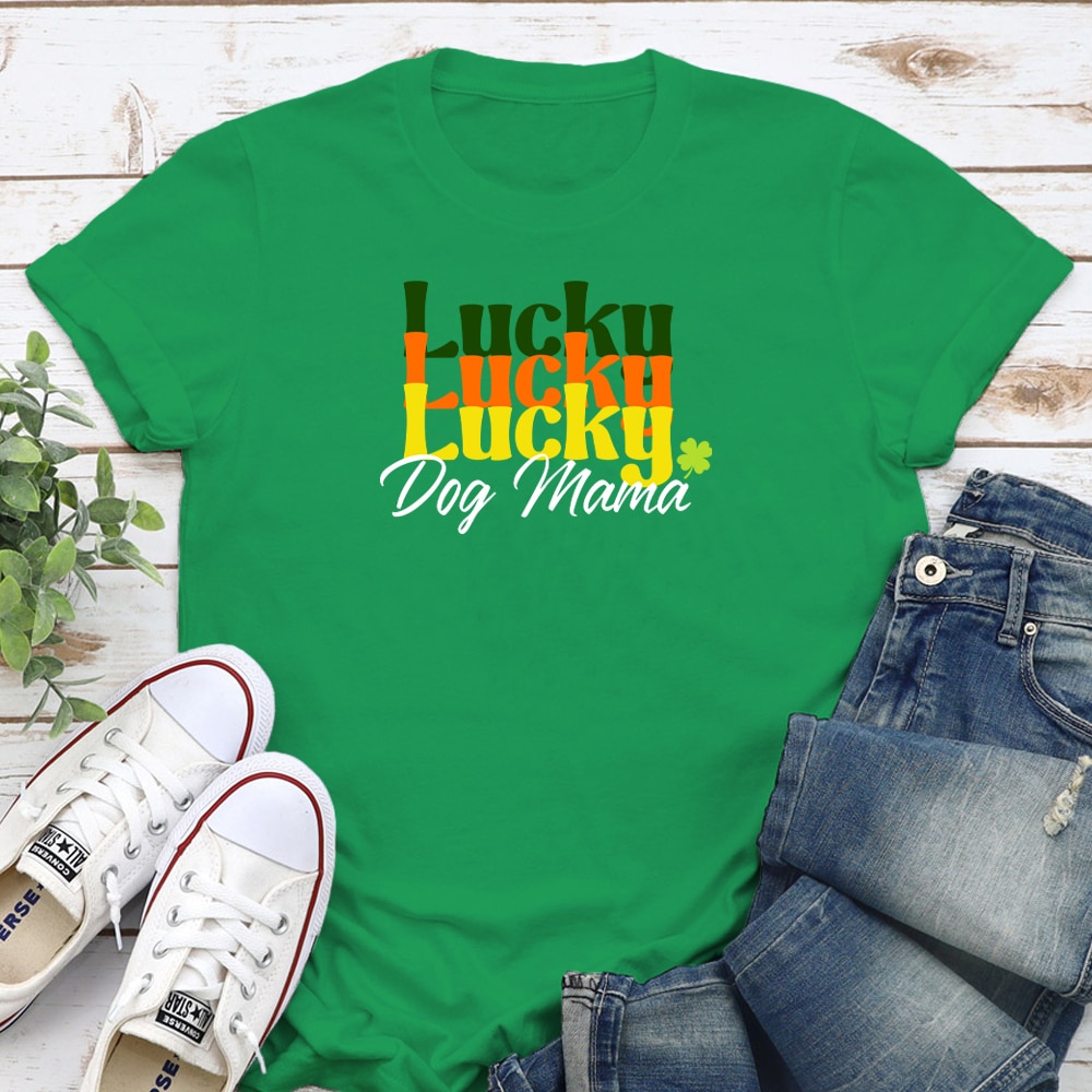 Lucky Dog Mama Standard Tee Irish Green