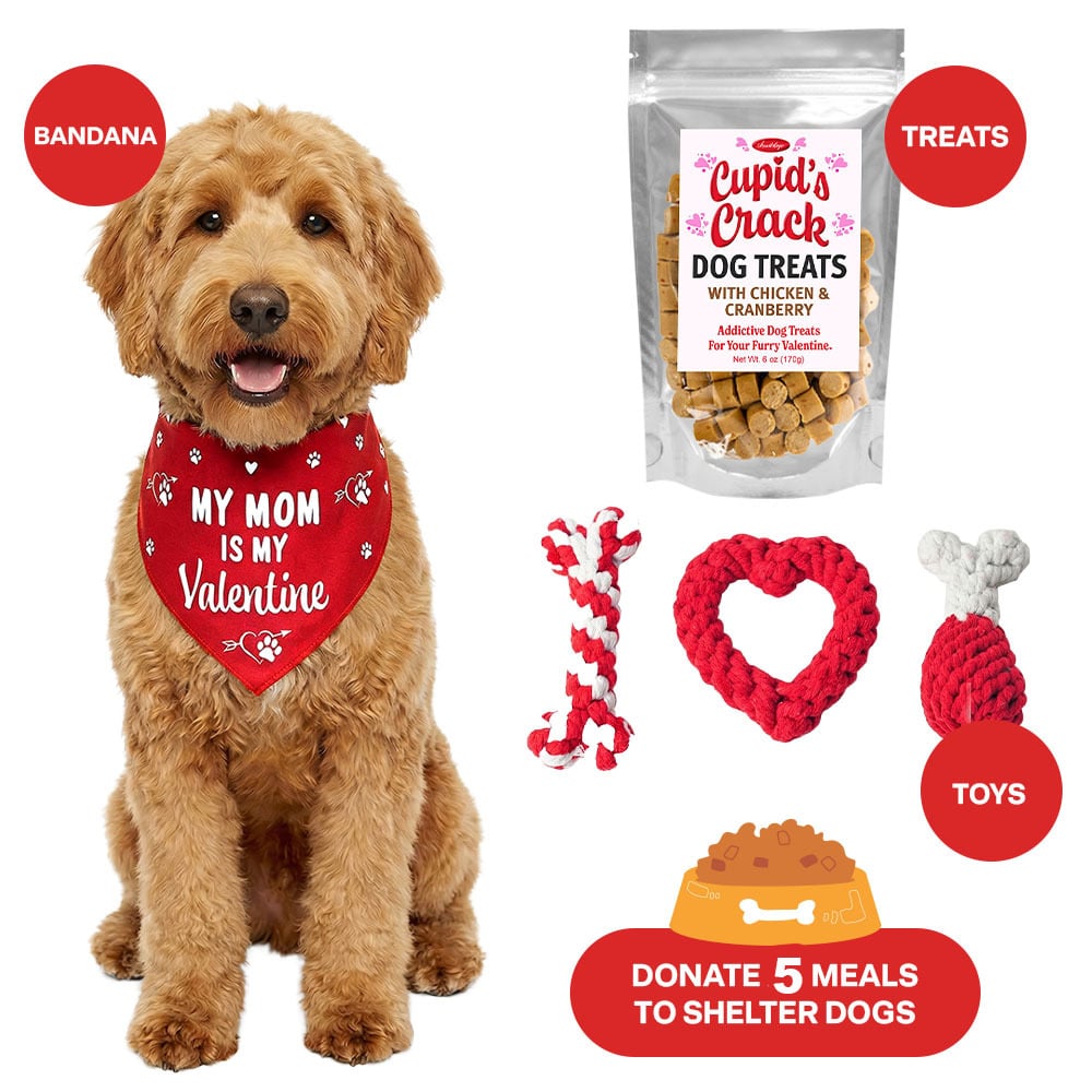 SOLD OUT - Cupid’s Crazy Dog Lady - Valentine's Day Set- Helps Feed Hungry Dogs In Need