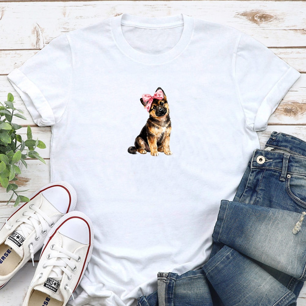 Sweetheart Pup German Shepherd Standard Tee White