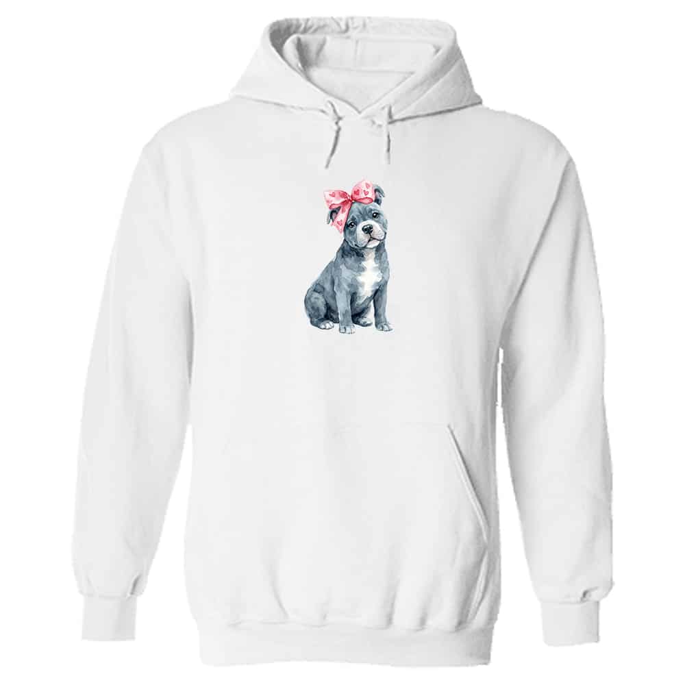 Sweetheart Pup Pit Bull Hoodie White