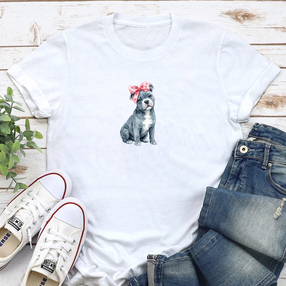 Sweetheart Pup Pit Bull Standard Tee White