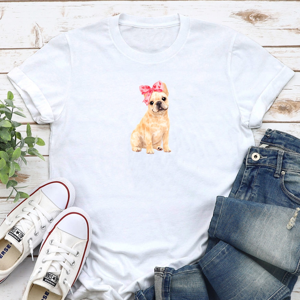 Sweetheart Pup French Bulldog Standard Tee White