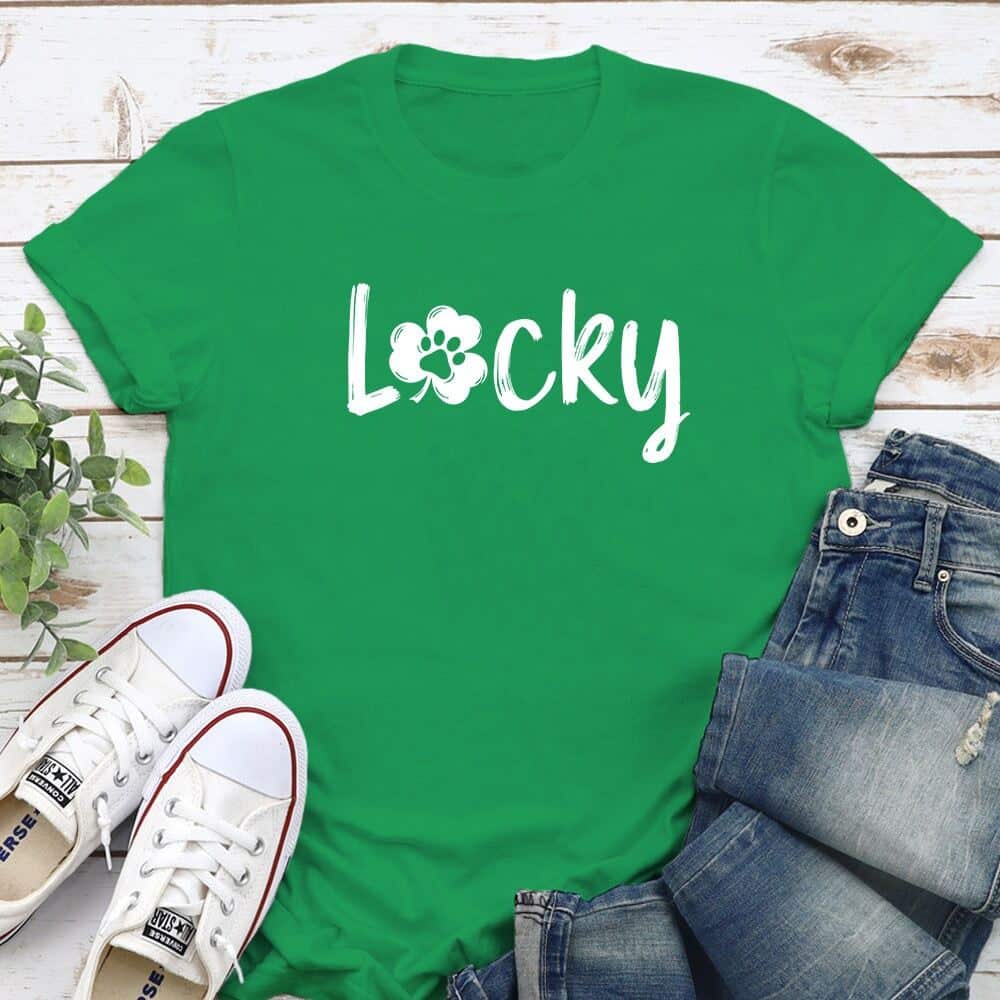 Fund 30 Meals for $15.00 and Get A Free - Lucky Dog Standard Tee Green