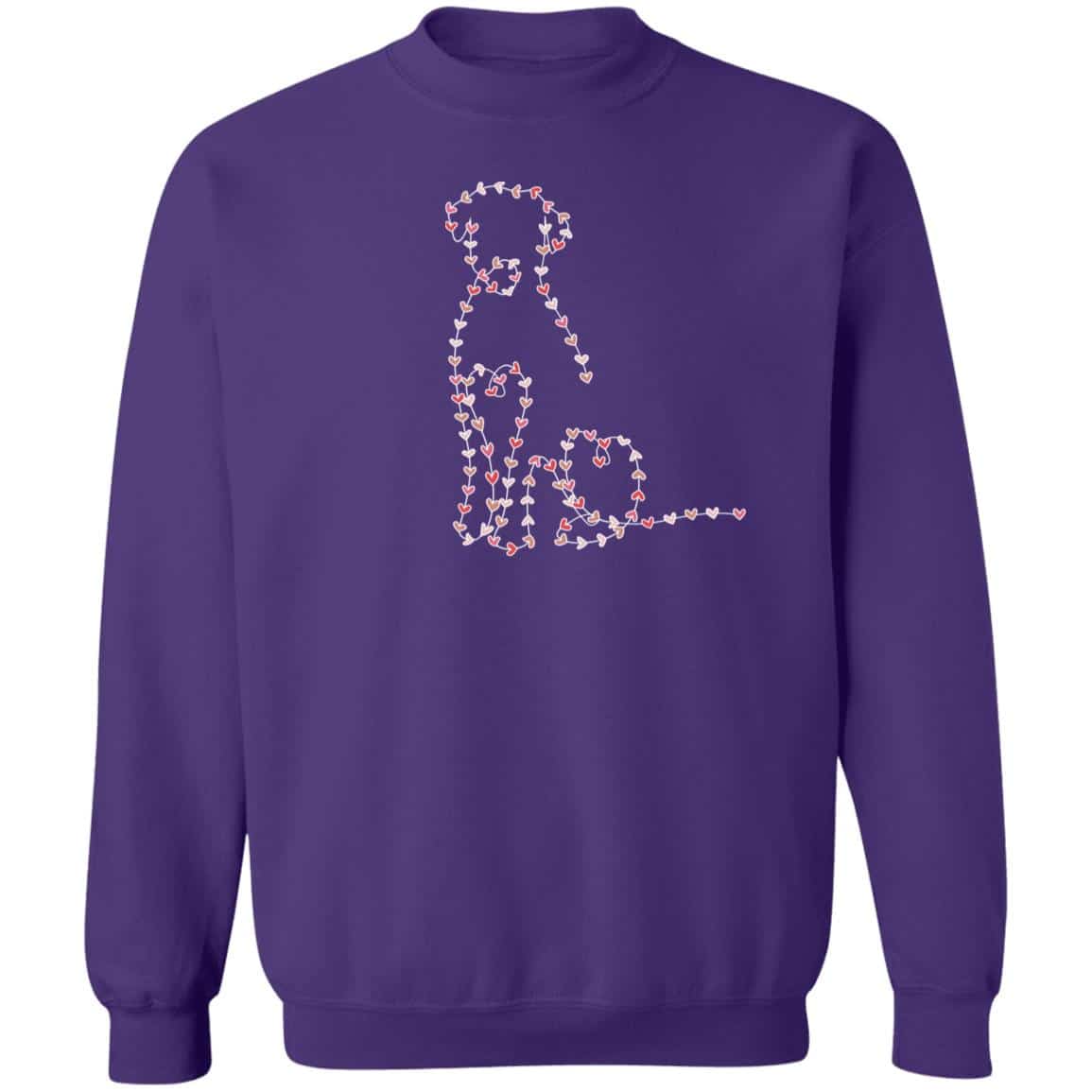 Heartline Dog Silhouette Sweatshirt Purple