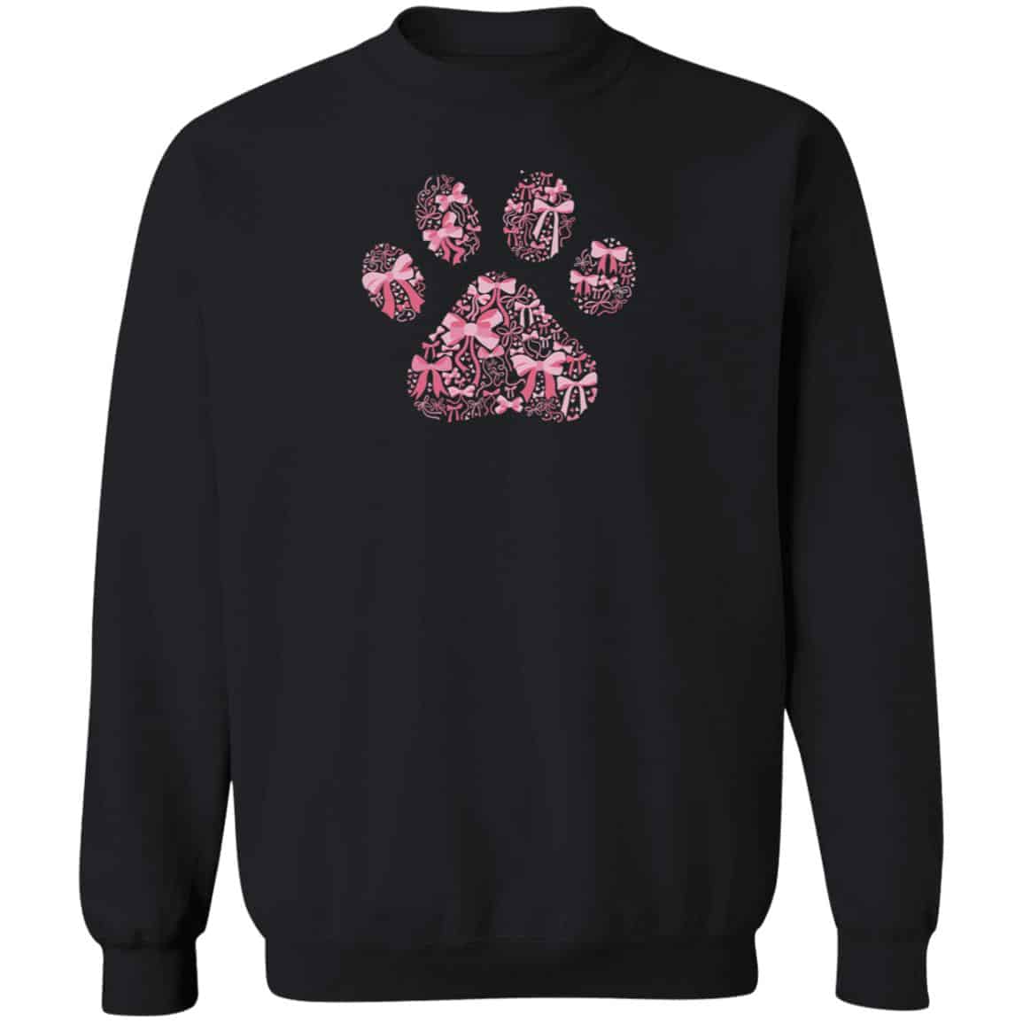 Pink Ribbon Paw Sweatshirt Black