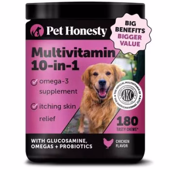 Pet Honesty Multivitamin 10-in-1 Chicken Flavor Glucosamine,