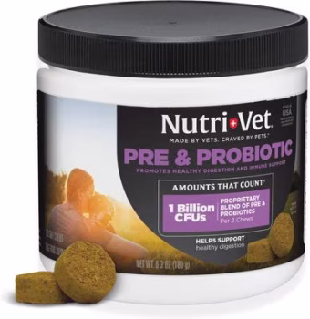 Nutri-Vet Pre & Probiotics Soft Chews Digestive Supplement