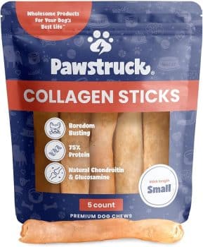 Pawstruck Natural 5-7" Beef Collagen Sticks for Dogs