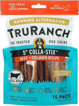 TRURANCH Collagen Sticks - 5" Collagen Sticks for Dogs