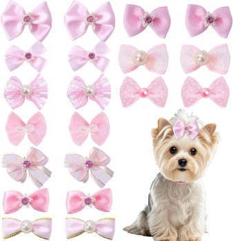 20 PCS Cute Dog Hair Bows