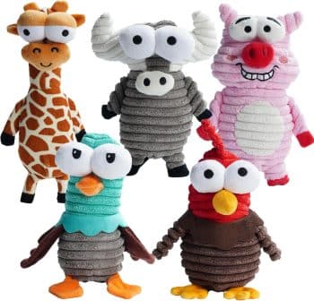 Nocciola 5-Pack Squeaky Dog Toys