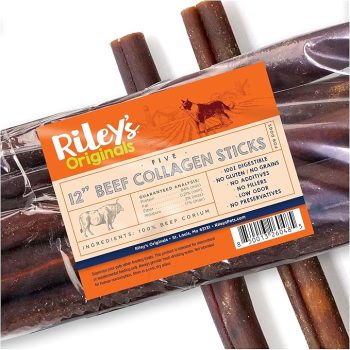 Riley's 12 Inch Beef Collagen Sticks for Dogs