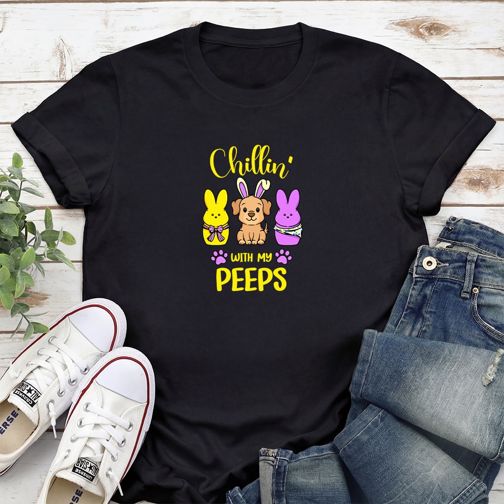 Happy Easter Peeps Standard Tee Black