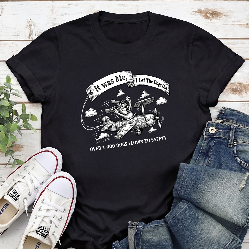 Second Chance Movement I Let The Dogs Out Standard Tee Black