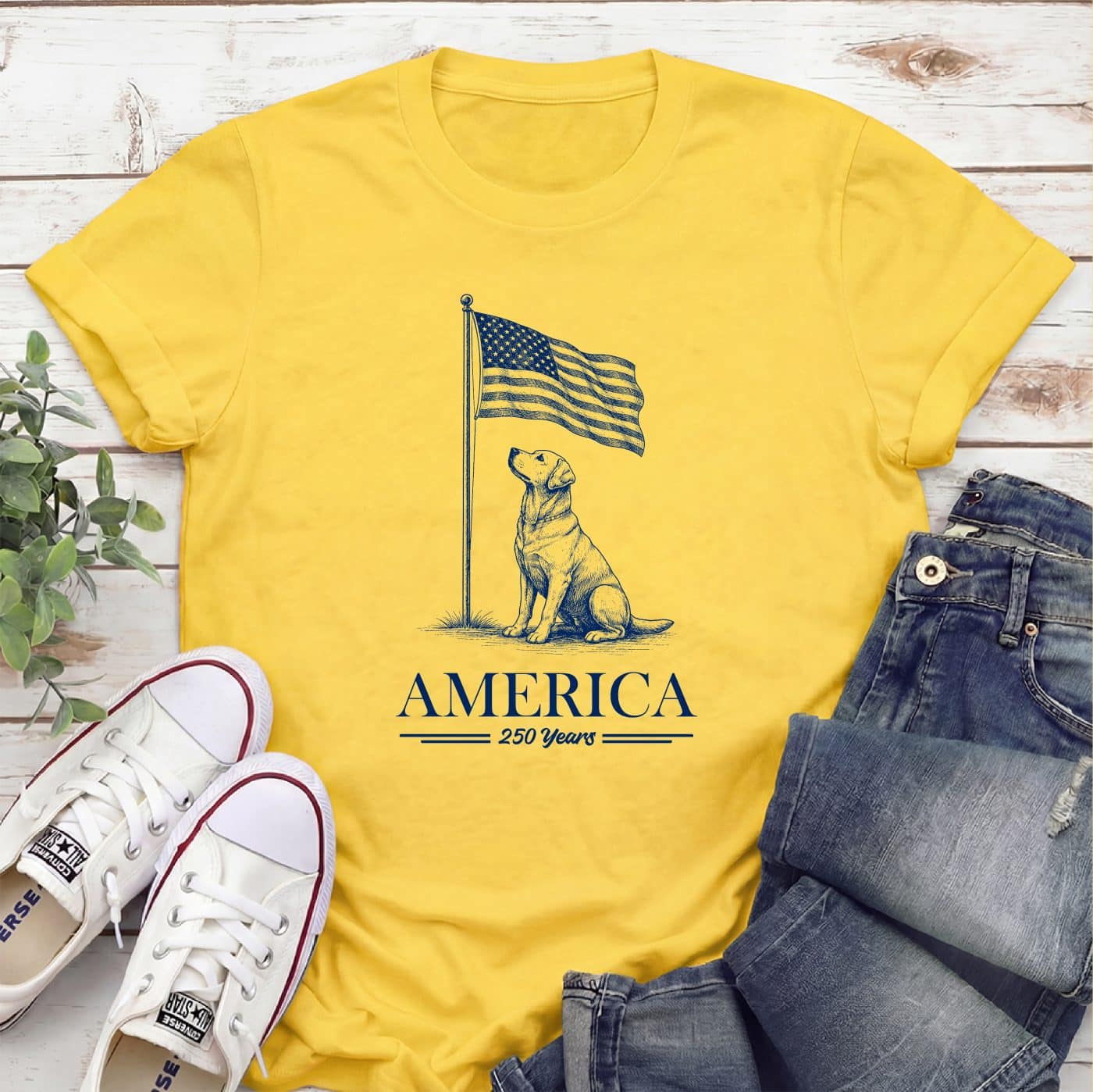 America 250 Years Standard Tee Yellow