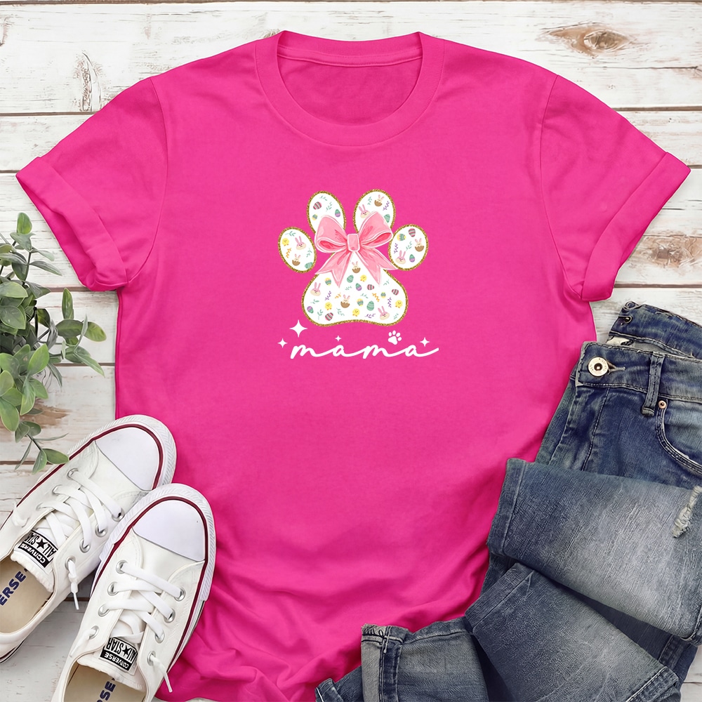 Easter Paw Mama Standard Tee Pink