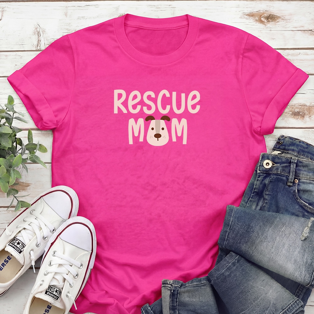 Rescue Mom Club Standard Tee Heliconia