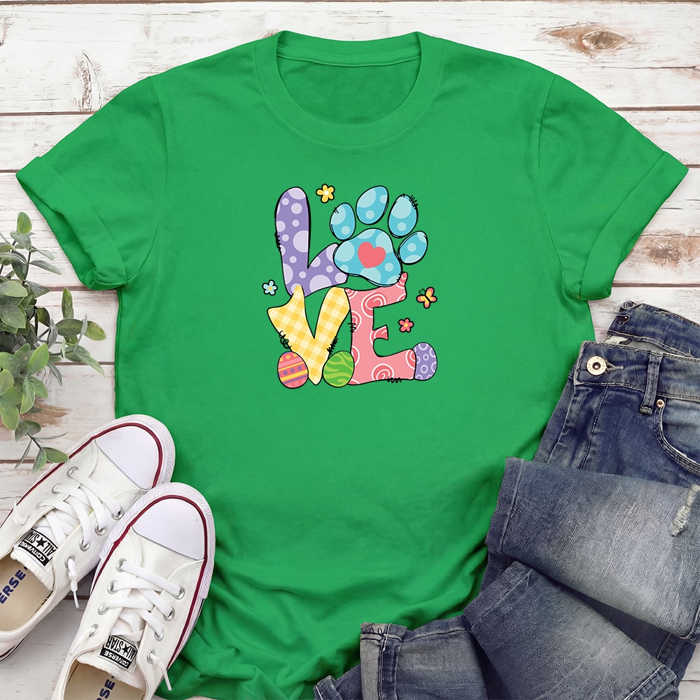 Easter Paw Love Standard Tee Irish Green