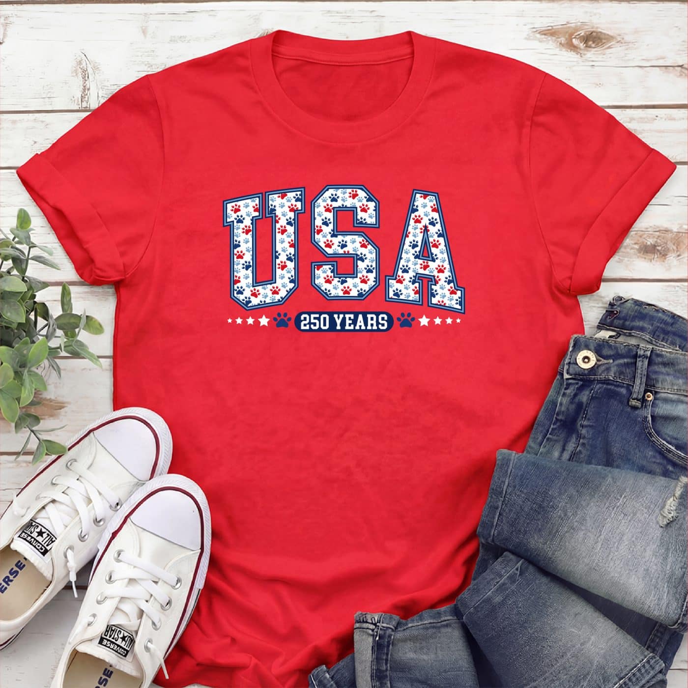 USA 250 Years Standard Tee Red