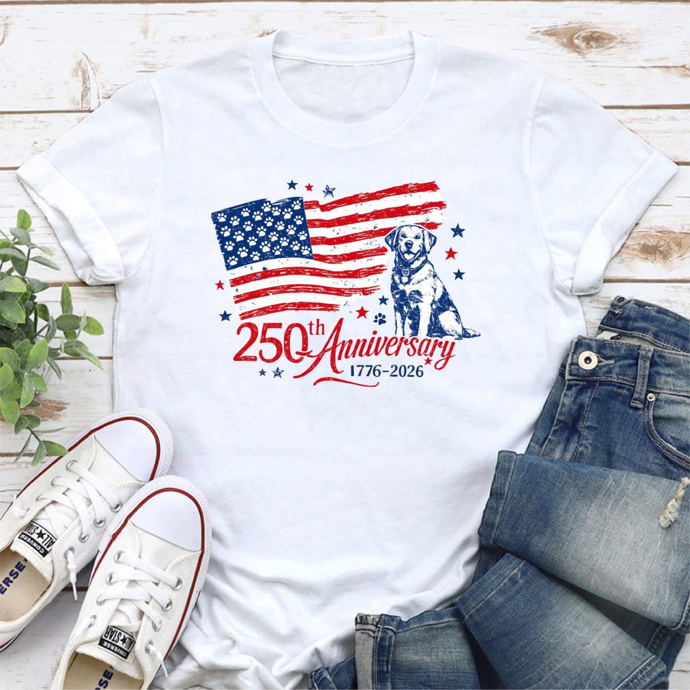 250th Anniversary USA Standard Tee White
