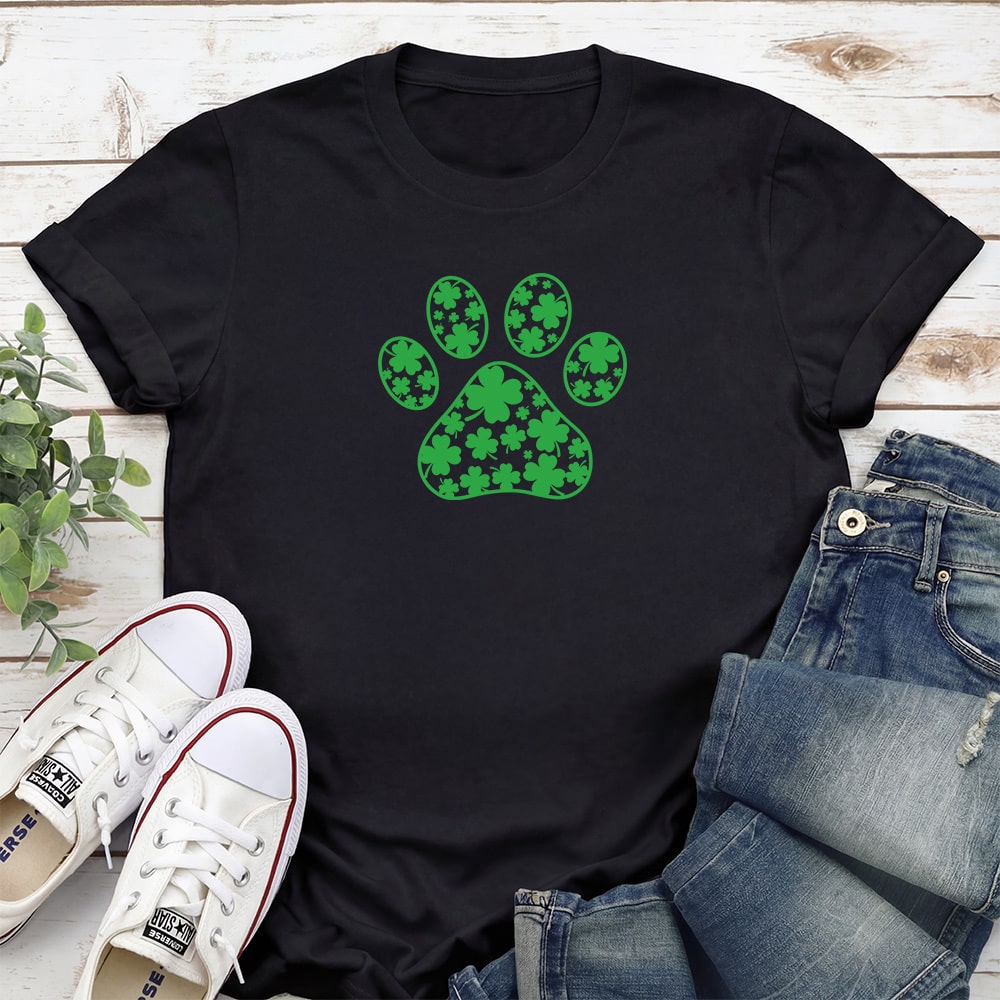 Luck Of The Paws Standard Tee Black