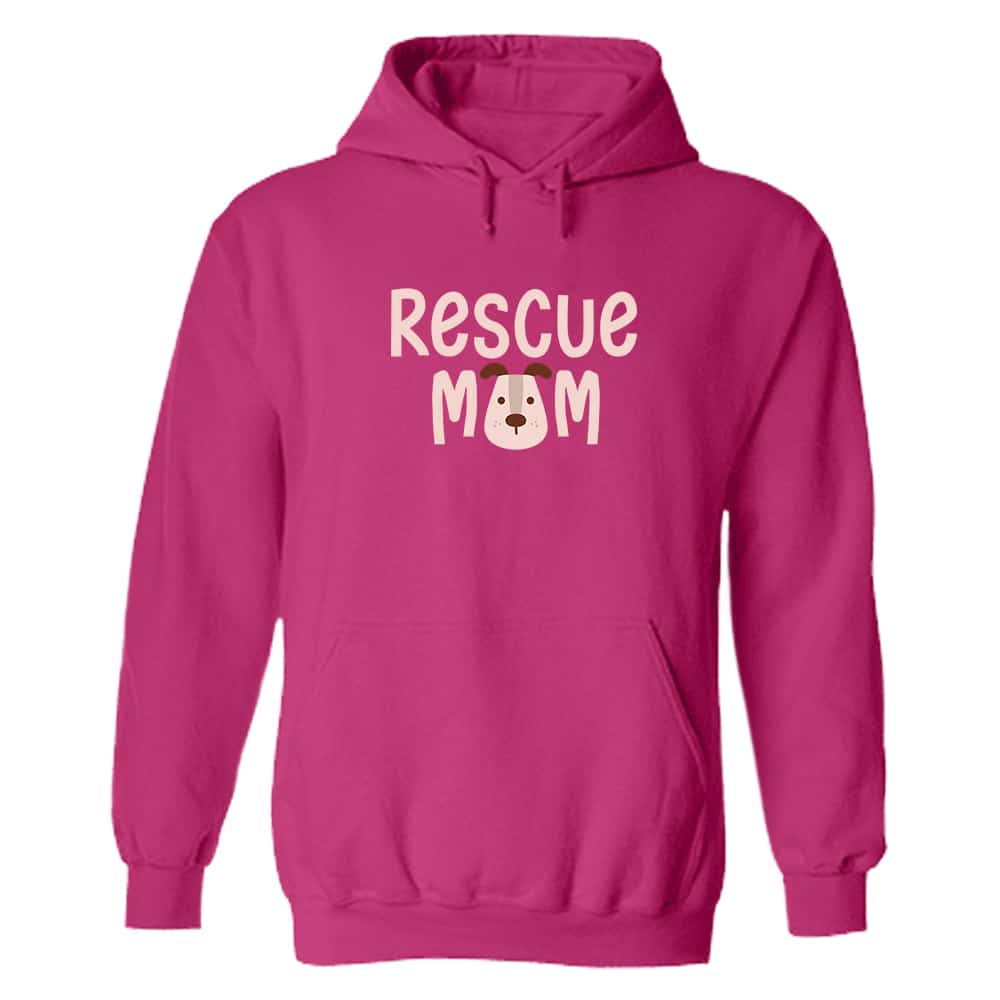 Rescue Mom Club Hoodie Heliconia
