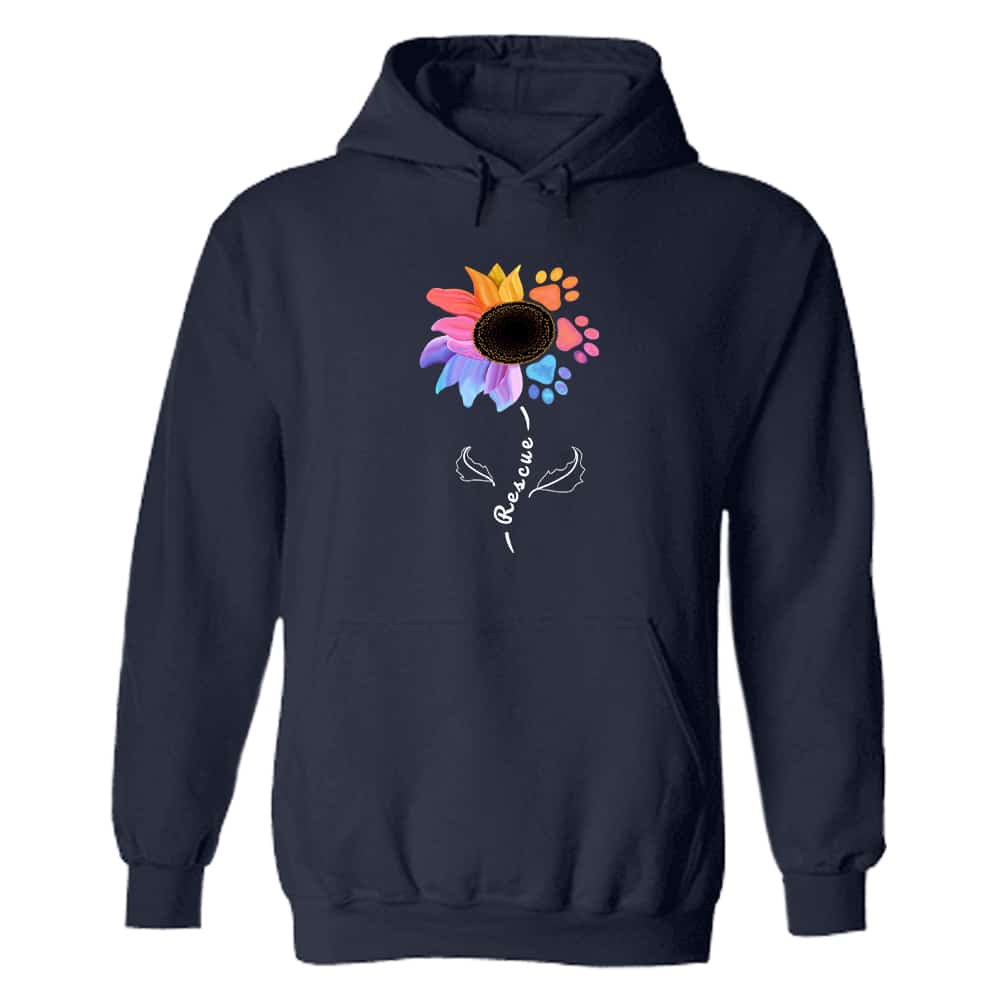 Rescue Flower Hoodie Navy