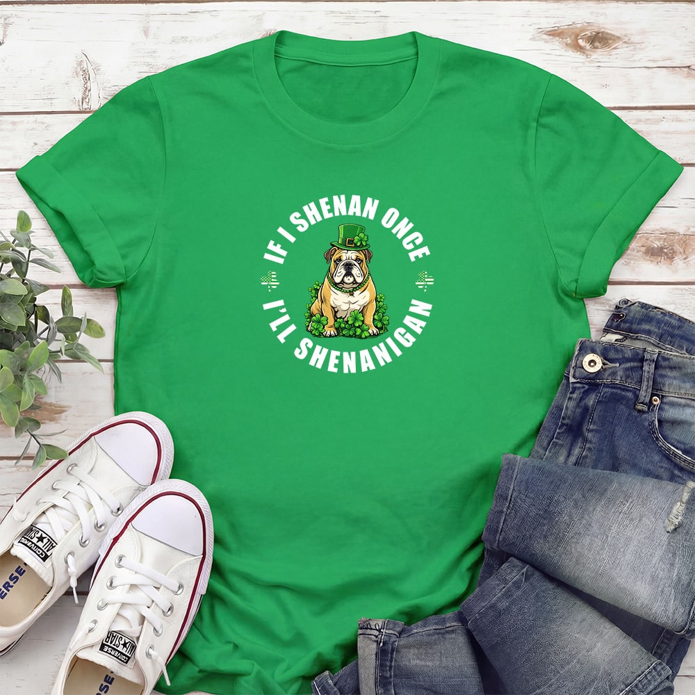 Shenanigan Bulldog Standard Tee Irish Green