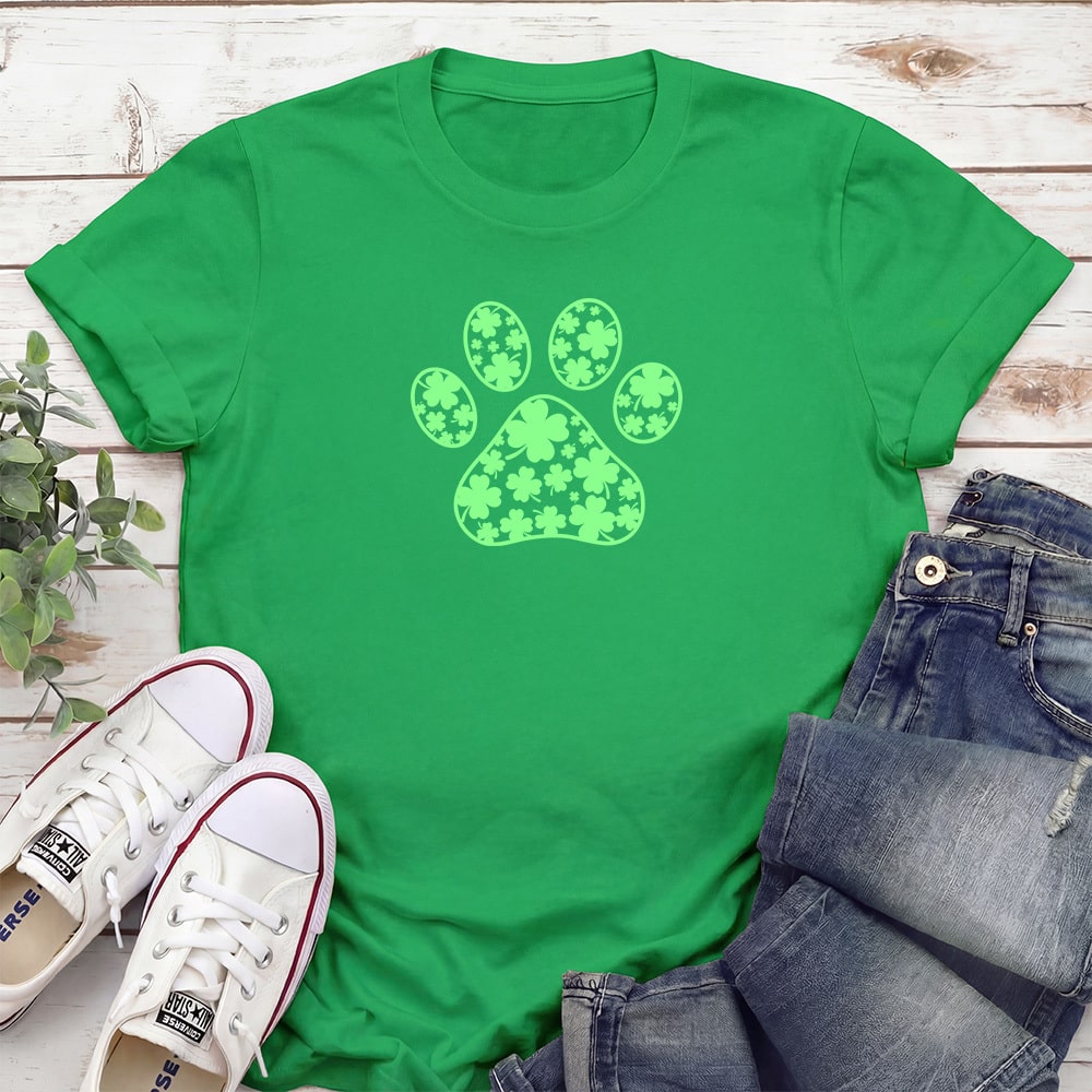 Luck Of The Paws Standard Tee Irish Green