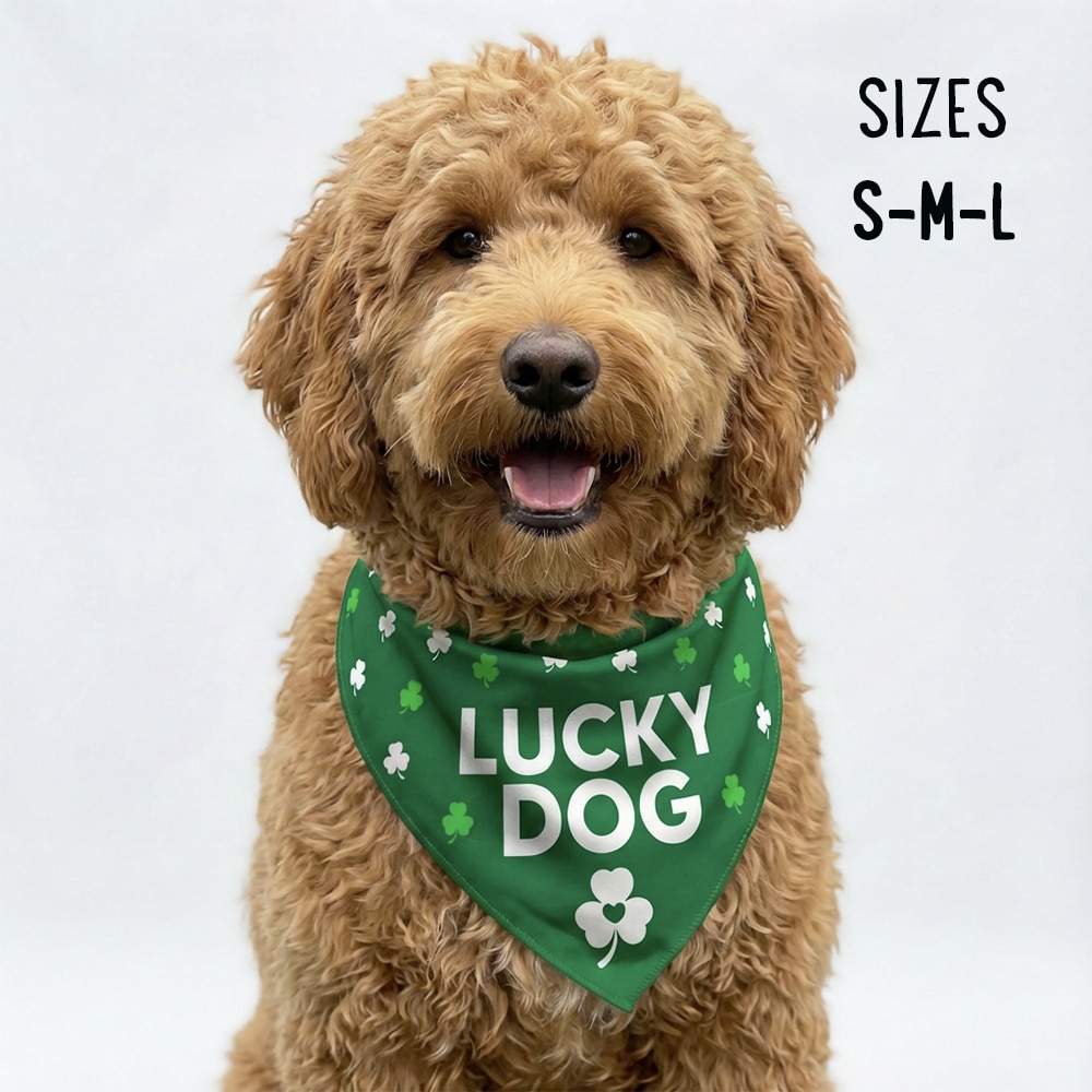 Lucky Dog Bandana (S, M, L) - Helps Feed Shelter Dogs In Need